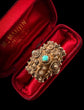 GEORGIAN REGENCY HIGH CARAT GOLD & TURQUOISE SLIDER PENDANT