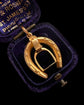 19TH CENTURY HORSESHOE & STIRRUP 18CT GOLD PENDANT