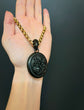 LARGE WHITBY JET ‘TULIP’ LOCKET