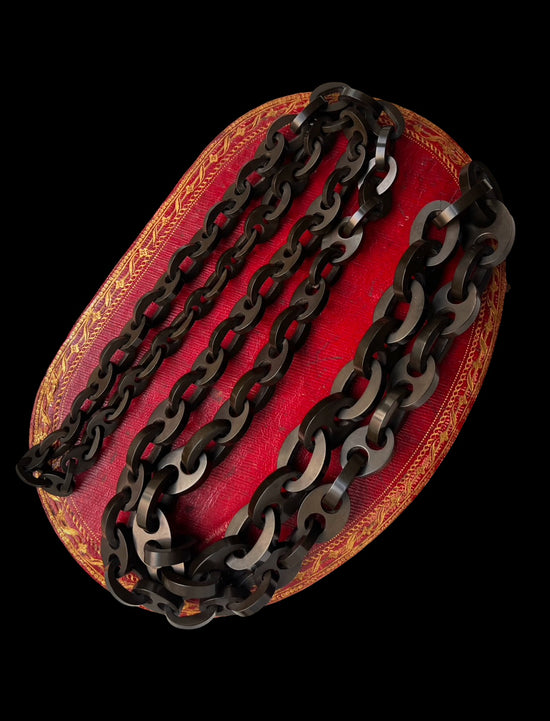 VICTORIAN EXTRA LONG VULCANITE MARINER LINK CHAIN