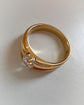 ANTIQUE OLD CUT DIAMOND & 18CT GOLD RING