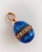 EARLY 20TH CENTURY ENAMEL & DIAMOND EGG PENDANT