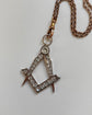 19TH CENTURY SILVER & PASTE MASONIC PENDANT