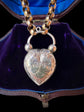 VICTORIAN SILVER PUFFY HEART PADLOCK
