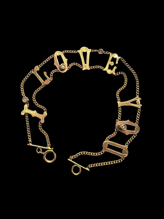 ‘I LOVE YOU’ DIAMOND VINTAGE BRACELET