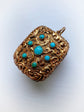 VICTORIAN TURQUOISE & AMETHYST VINAIGRETTE PENDANT
