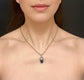 VICTORIAN SILVER AND GOLDSTONE ACORN PENDANT