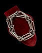ANTIQUE SILVER PAPERCLIP & LOVERS KNOT CHAIN