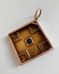 VICTORIAN SAPPHIRE & DIAMOND SQUARE SLAB PENDANT