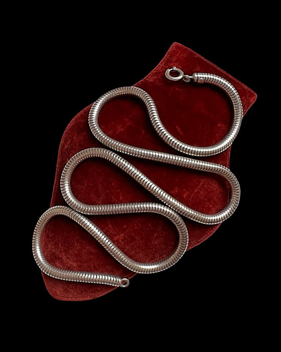 VINTAGE SILVER SNAKE LINK CHAIN