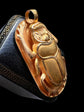 VINTAGE 18CT GOLD HUGE SCARAB BEETLE PENDANT