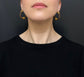 19TH CENTURY 18CT GOLD & WOVEN HAIR HOOP EARRINGS