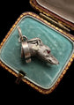 VICTORIAN SILVER DOG HEAD PENDANT