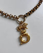 ANTIQUE 9CT GOLD LION BOLT RING