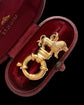 ANTIQUE 9CT GOLD LION BOLT RING
