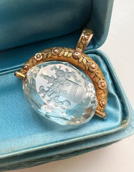 GEORGIAN REGENCY ROCK CRYSTAL SPINNER PENDANT