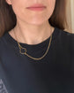 ANTIQUE BI COLOUR PLATINUM & 18CT GOLD CURB CHAIN