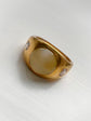 VICTORIAN CHRYSOBERYL CATS EYE & DIAMOND GYPSY RING