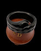 VICTORIAN CHUNKY WHITBY JET SNAKE BANGLE