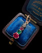 19TH CENTURY DIAMOND, RUBY & EMERALD PENDANT