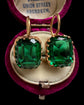 EARLY VICTORIAN GREEN PASTE EARRINGS