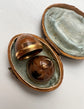18TH CENTURY EGYPTIAN JASPER & AGATE EGG PENDANT
