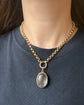 VICTORIAN LARGE ROCK CRYSTAL & 15CT GOLD LOCKET
