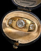 ANTIQUE THREE STONE DIAMOND & 18CT GOLD RING