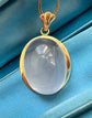 HUGE MOONSTONE & 18CT GOLD PENDANT