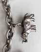 VICTORIAN ANIMAL CHARM CHUNKY SILVER NECKLACE