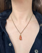 VICTORIAN 15CT GOLD COILED SNAKE & CORAL PENDANT