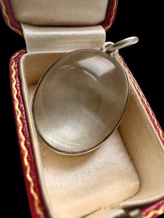 VICTORIAN ROCK CRYSTAL & SILVER LOCKET
