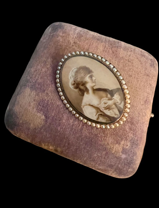 GEORGIAN PORTRAIT  BROOCH