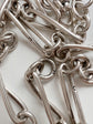 ANTIQUE SILVER TWISTED PAPERCLIP ALBERT CHAIN
