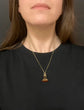 GEORGIAN HIGH CARAT GOLD FOB PENDANT WITH DOG INTAGLIO