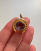 ANTIQUE 9CT GOLD & PASTE HORSESHOE PENDANT
