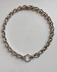 ANTIQUE CHUNKY SILVER CABLE LINK CHAIN