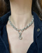 ANTIQUE CHUNKY SILVER CABLE LINK CHAIN