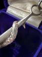 VINTAGE LARGE SILVER ANCHOR & FISH PENDANT