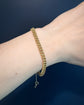 ANTIQUE FRENCH 18CT GOLD REEDED CURB WITH PADLOCK & KEY