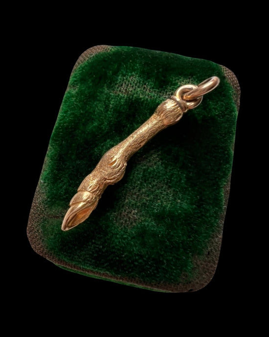MINI VICTORIAN 9CT GOLD DEERS LEG PENDANT