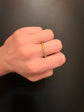GEORGIAN 15CT GOLD LARGE CHASED SPLIT RING