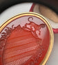 GEORGIAN HIGH CARAT GOLD FOB PENDANT WITH DOG INTAGLIO