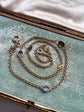 ANTIQUE 15CT & MULTI GEM CHAIN