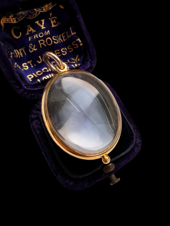 VICTORIAN 15CT GOLD & CRYSTAL LOCKET