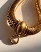 HUGE VICTORIAN PINCHBECK HEART PENDANT & SNAKE CHAIN