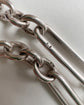 LATE VICTORIAN CHUNKY SILVER PAPERCLIP ALBERT CHAIN