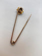 VICTORIAN CHUNKY PIN BROOCH WITH PEARL FLOWER