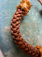 19TH CENTURY 18CT GOLD & WOVEN HAIR HOOP EARRINGS