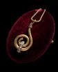 VICTORIAN 18CT GOLD & DIAMOND SWIRL PENDANT